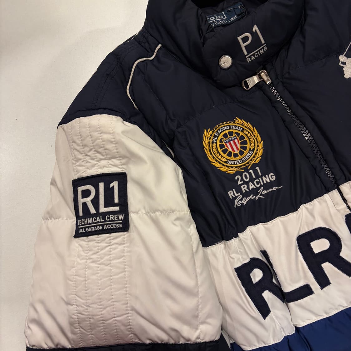 [L] 폴로 랄프로렌 RL 성조기 레이싱 패딩 자켓 C953 상품이미지4