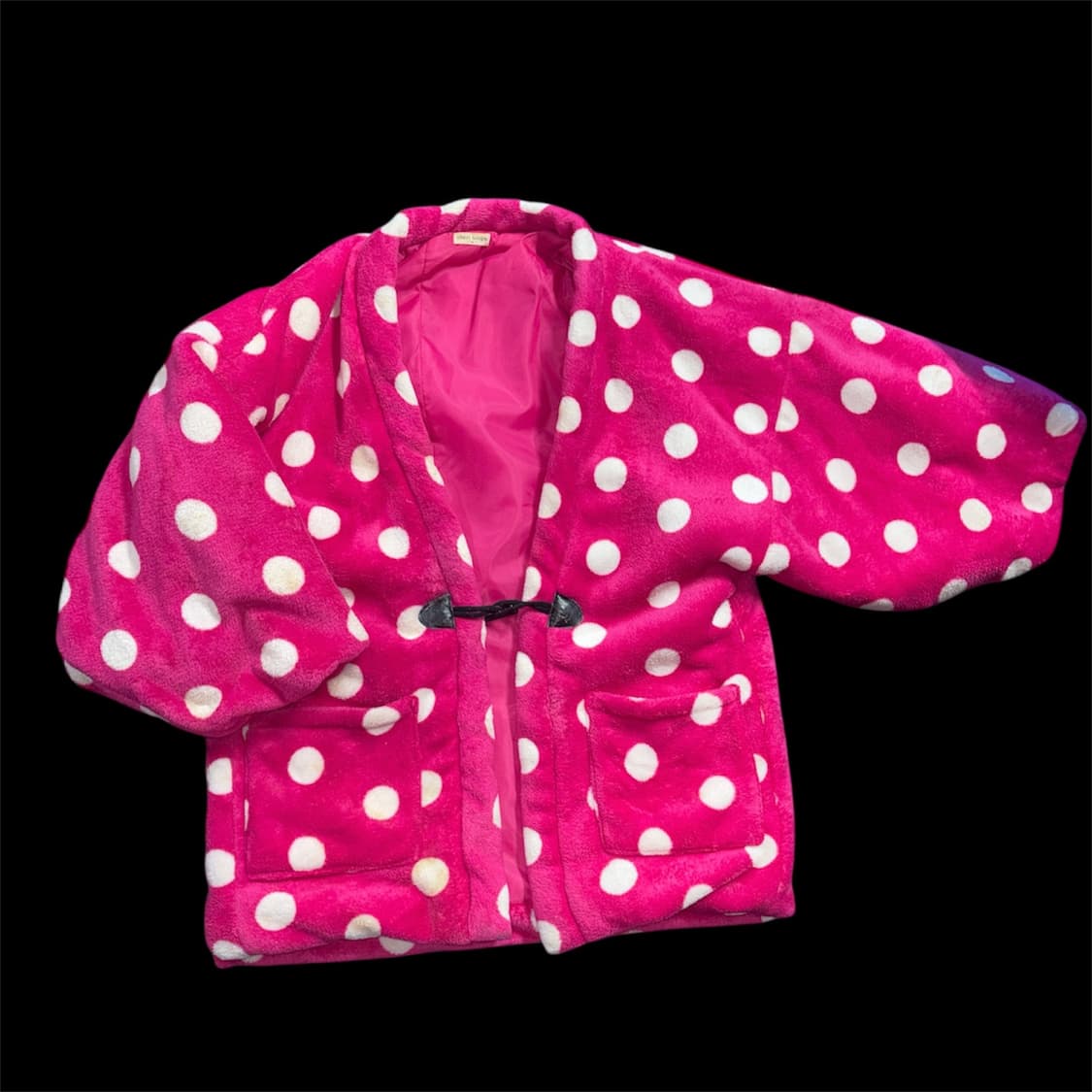 핫핑크 도트 패턴 하오리 가디건 상품이미지2