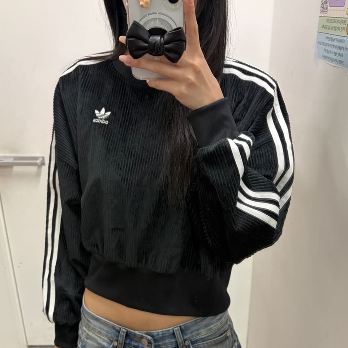 아디다스 코듀로이 크롭 맨투맨 상품이미지4