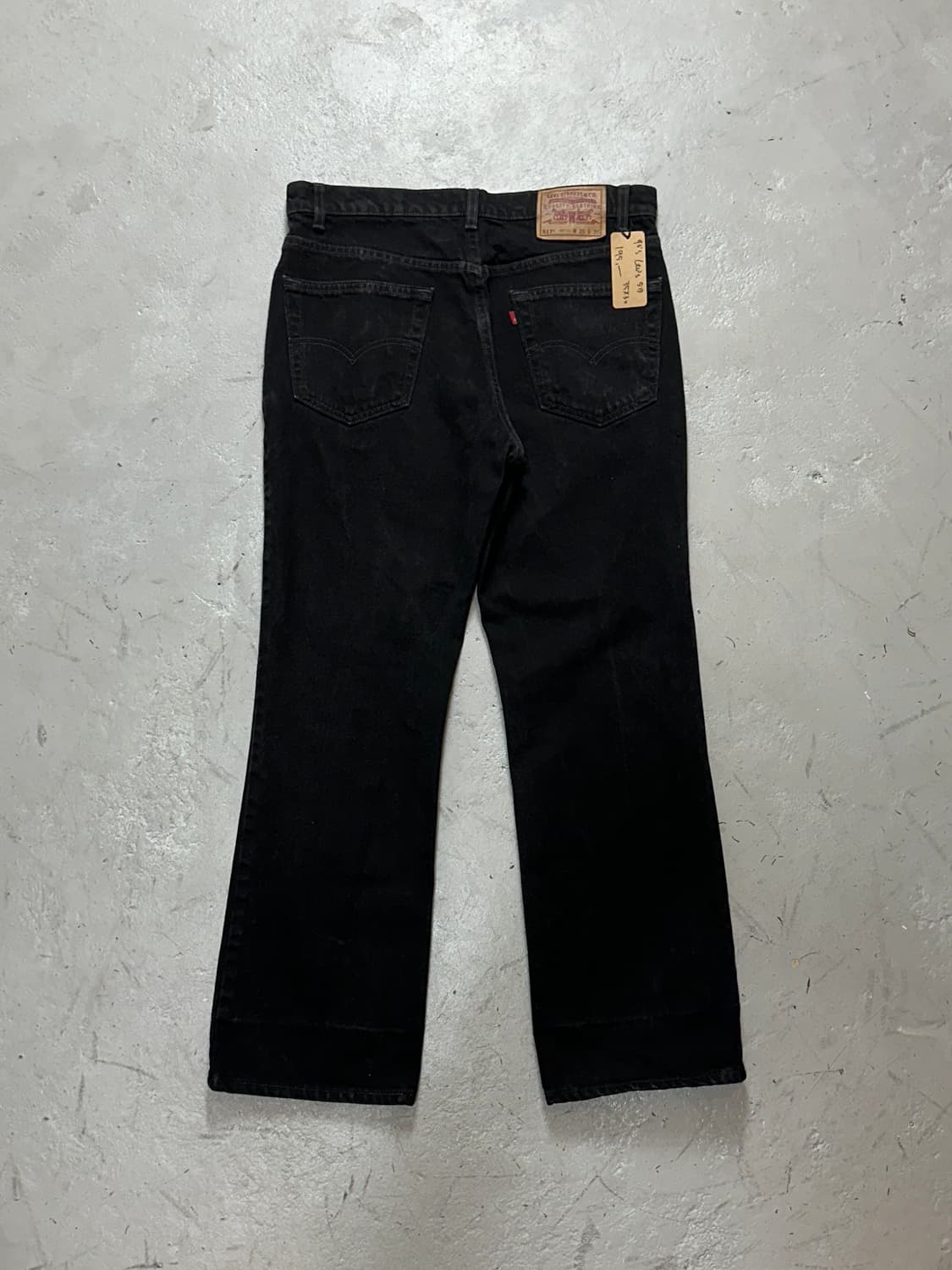 90's 리바이스 517 블랙 부츠컷 플레어진 상품이미지4