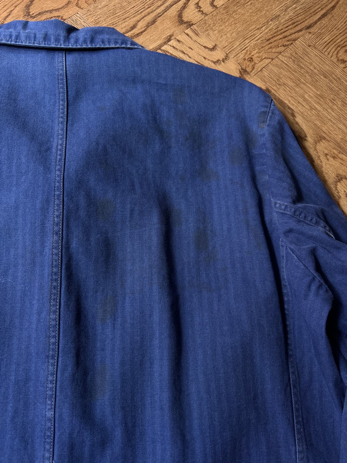 [M]90's 빈티지 워싱 3포켓 HBT 프렌치 워크 자켓 상품이미지7