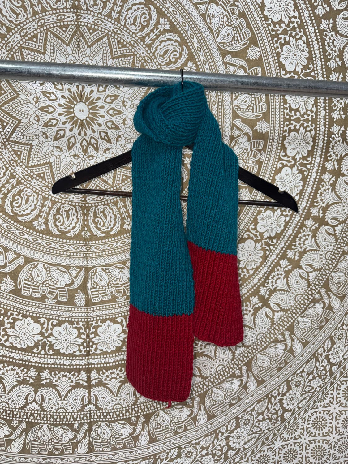 빈티지 투톤 배색 니트 머플러 목도리  상품이미지4