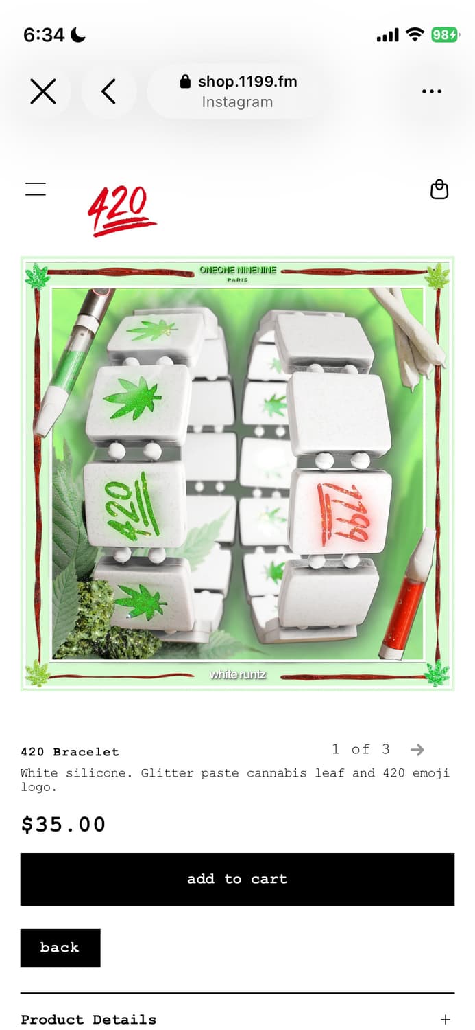 1199bazo 420 bracelet 상품이미지1