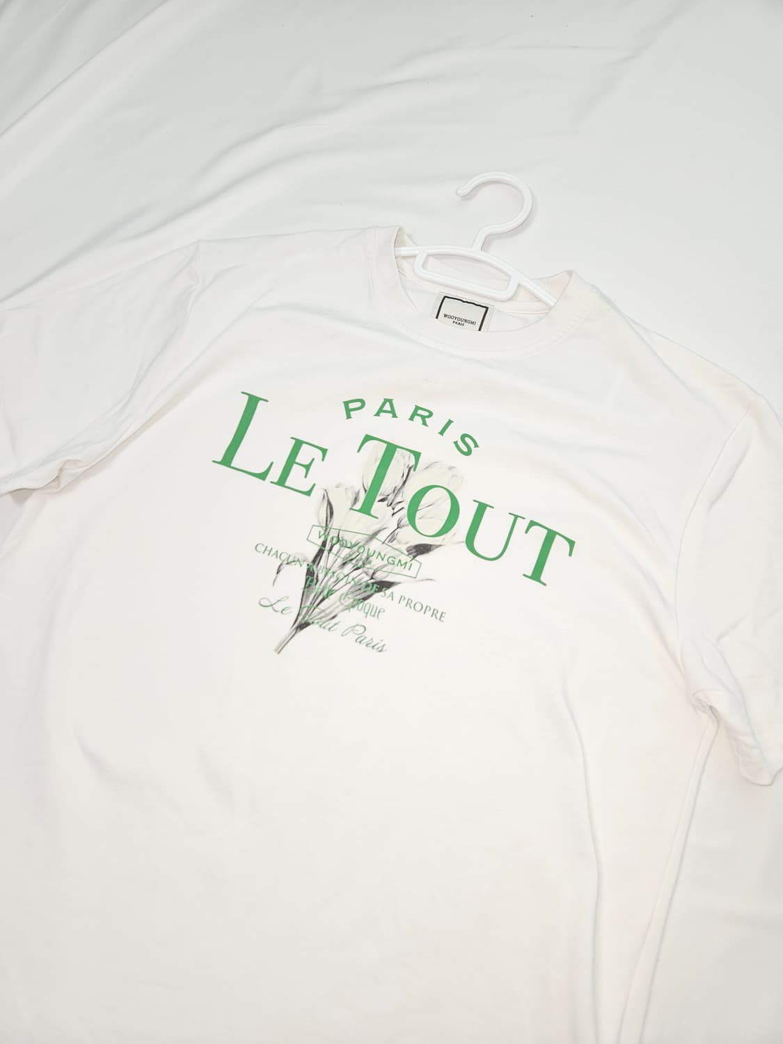 우영미 22SS 플라워 그래픽 프린트 반팔 티셔츠 정품 48 상품이미지1