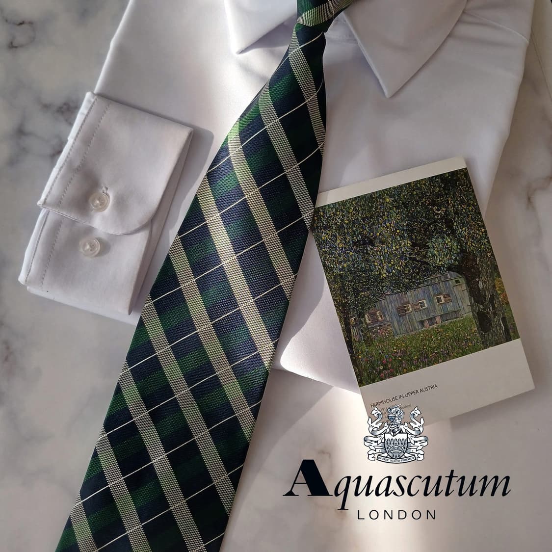 아쿠아스큐텀 실크 그린 아가일 넥타이 9.5cm A+등급 A19078
 상품이미지1