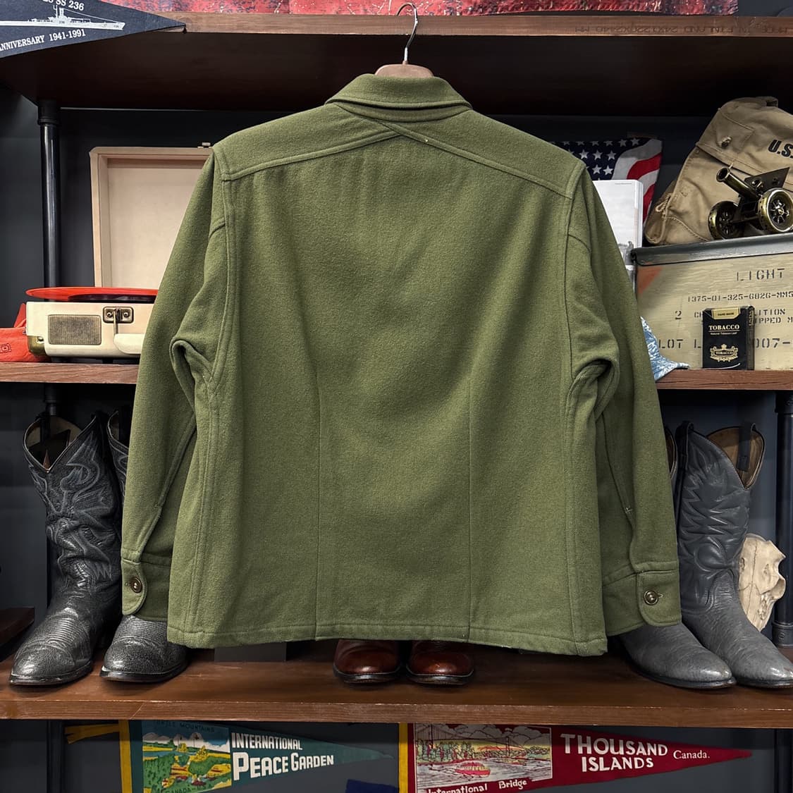 50s US Army 한국전쟁 OG-108 울 필드셔츠 초기형 N1140 상품이미지2