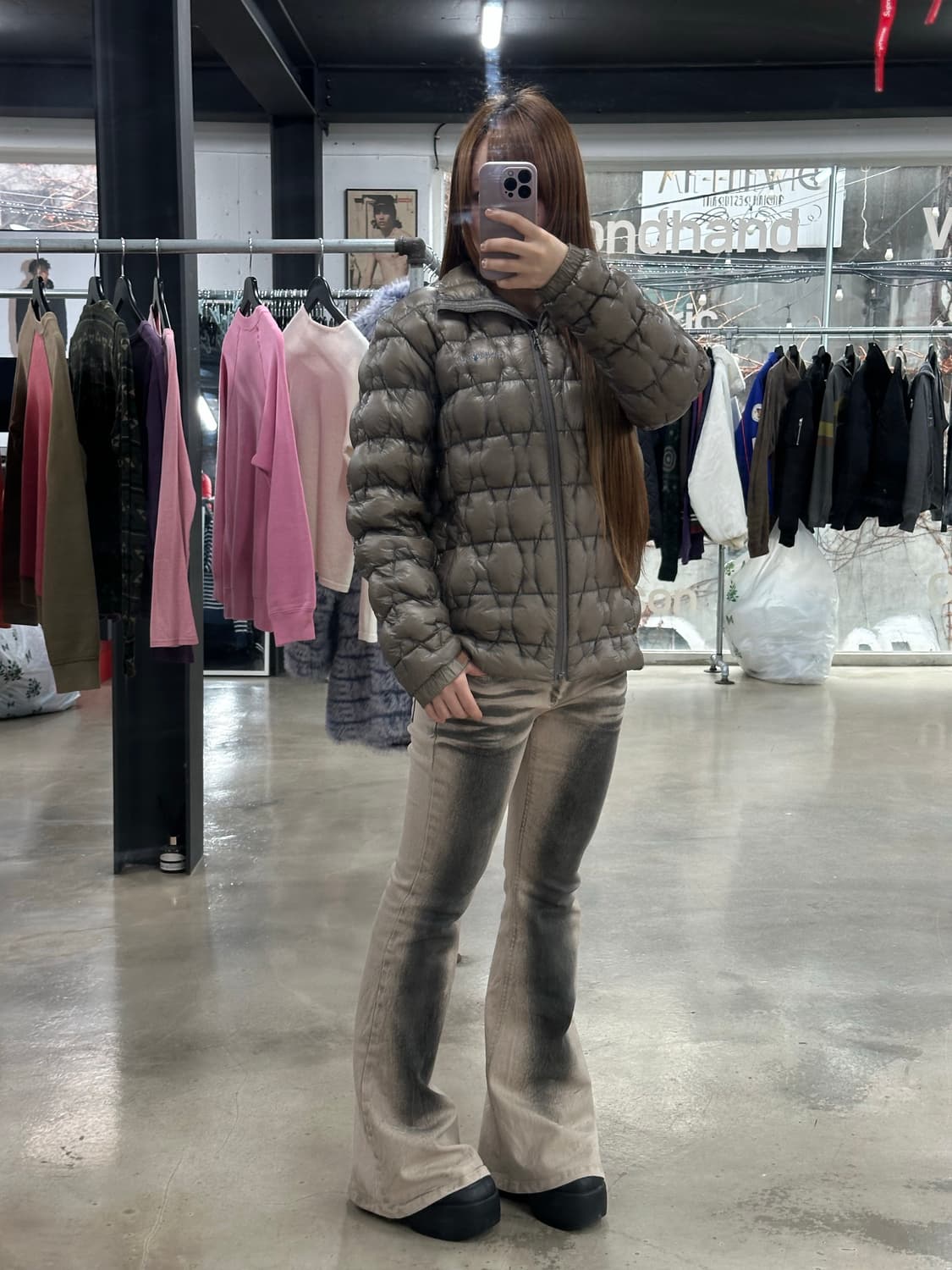 몽벨 1000그리드 필파워 구스다운 패딩 상품이미지2