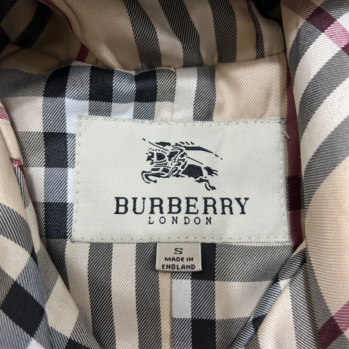 버버리 런던 키즈 노바체크 안감 후드 트렌치코트 [스카이 블루] S 상품이미지4