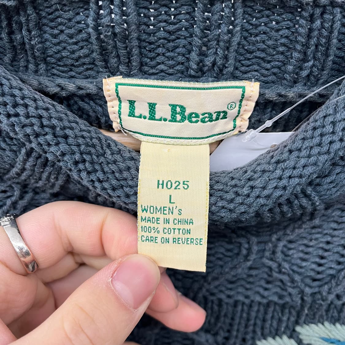 엘엘빈 빈티지 플라워 자수 니트 여L 상품이미지5