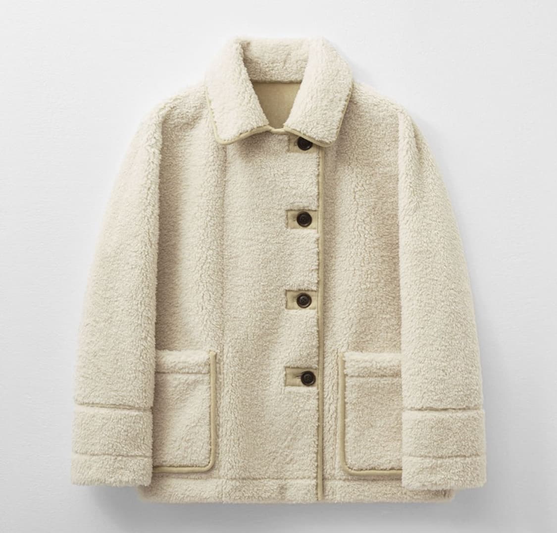 리버시블 스웨이드 무스탕 베이지 상품이미지2