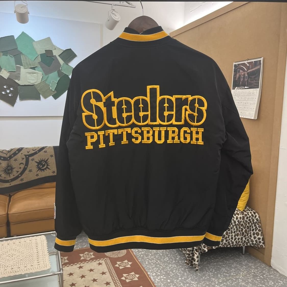 NFL 피츠버그 스틸러스 올드스쿨 레트로 펑크 바시티자켓 S C09970 상품이미지4