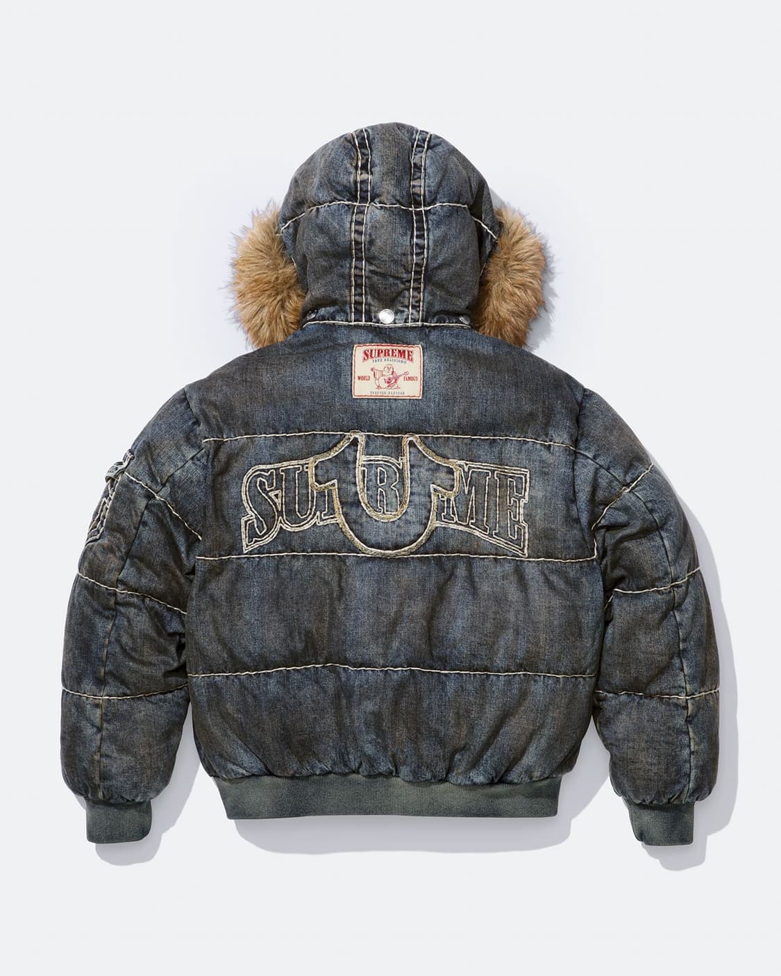 슈프림 x 트루 릴리전 푸퍼 자켓 더티 인디고 상품이미지2