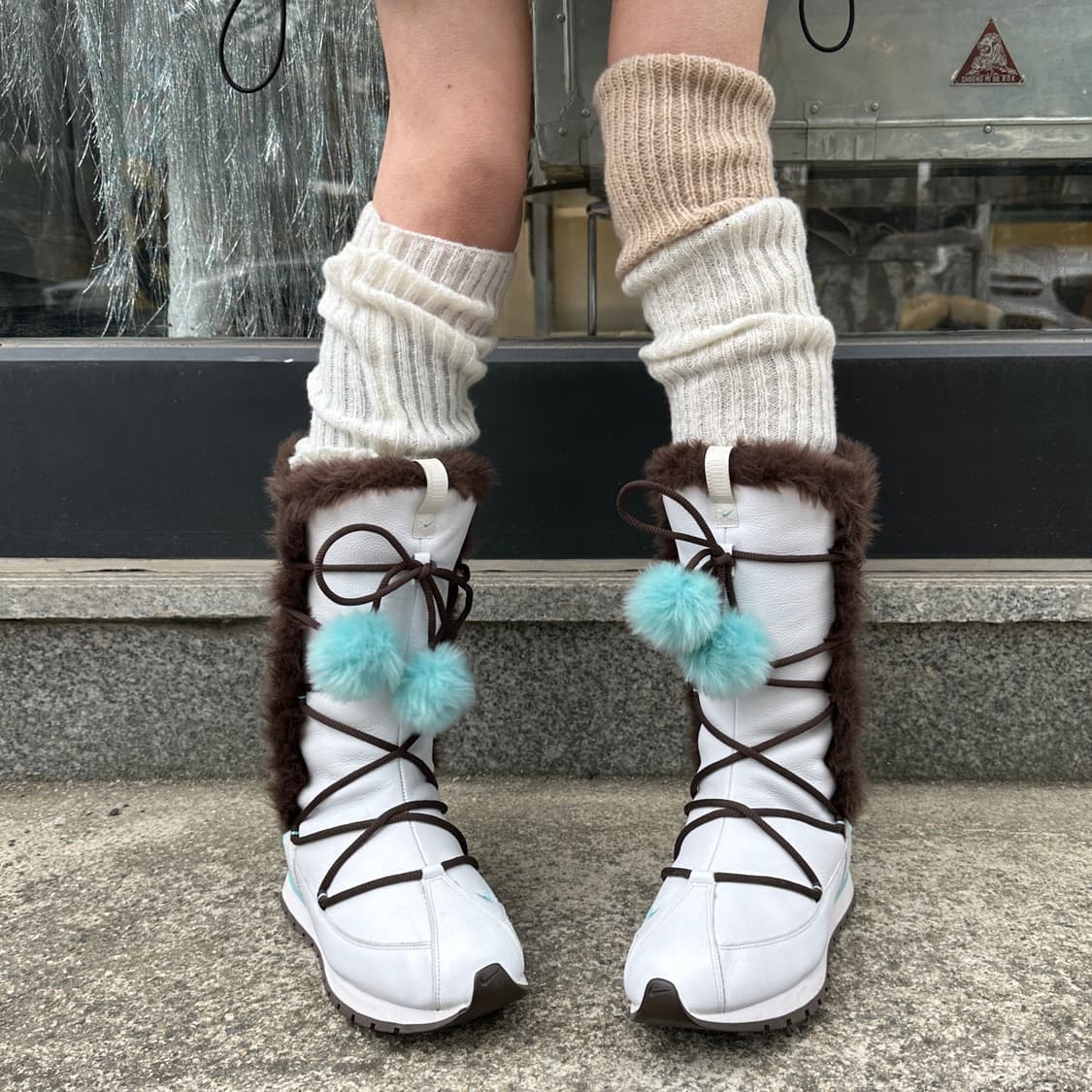 00s 빈티지 올 가죽 나이키 퍼 부츠 상품이미지7