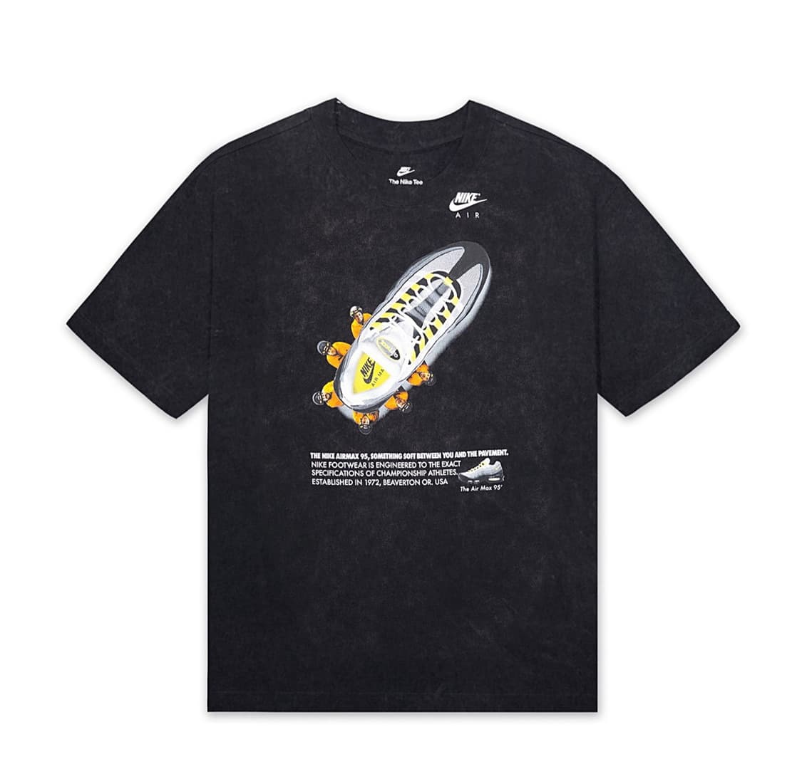 [해외M] 나이키 에어맥스95 워시드 티셔츠 블랙 상품이미지1