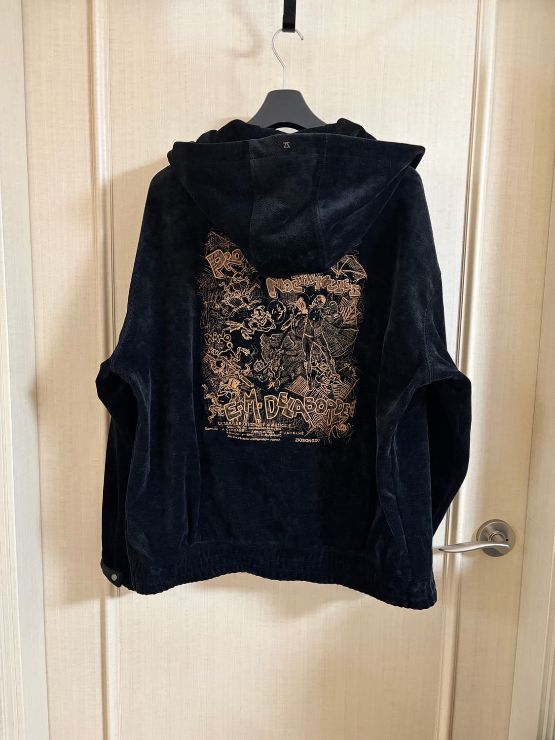 26ss 지오송지오 녹턴 아트워크 자수 벨벳 코듀로이 후드 집업 105 상품이미지1