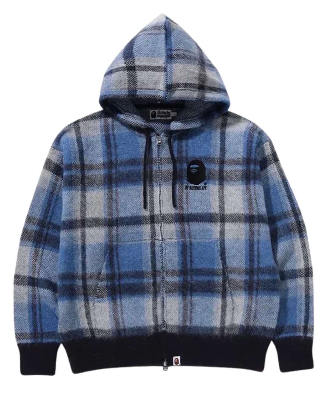 베이프 모헤어 니트 후드 블루 상품이미지1