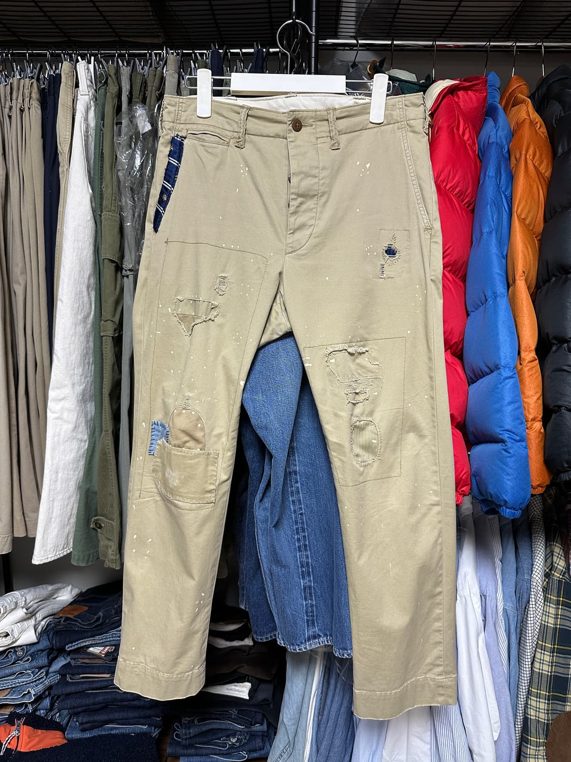 (1회착) 폴로 랄프로렌 릴렉스드핏 패치워크 치노 30x30 상품이미지1