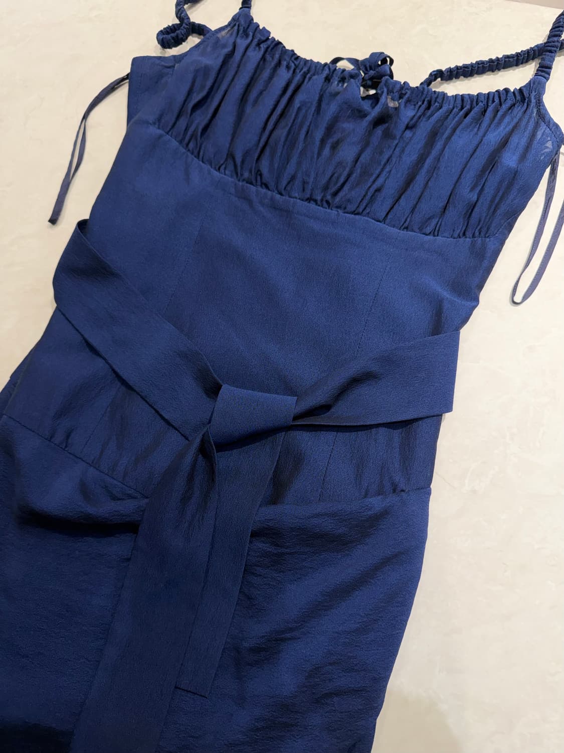 비비안웨스트우드 셔링 원피스 네이비  상품이미지5