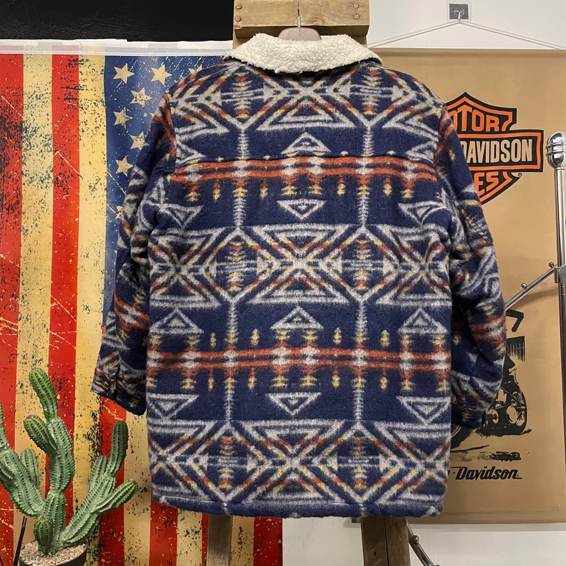 90s 존스 하머 쉐르파 안감 에스닉 패턴 자켓 상품이미지2