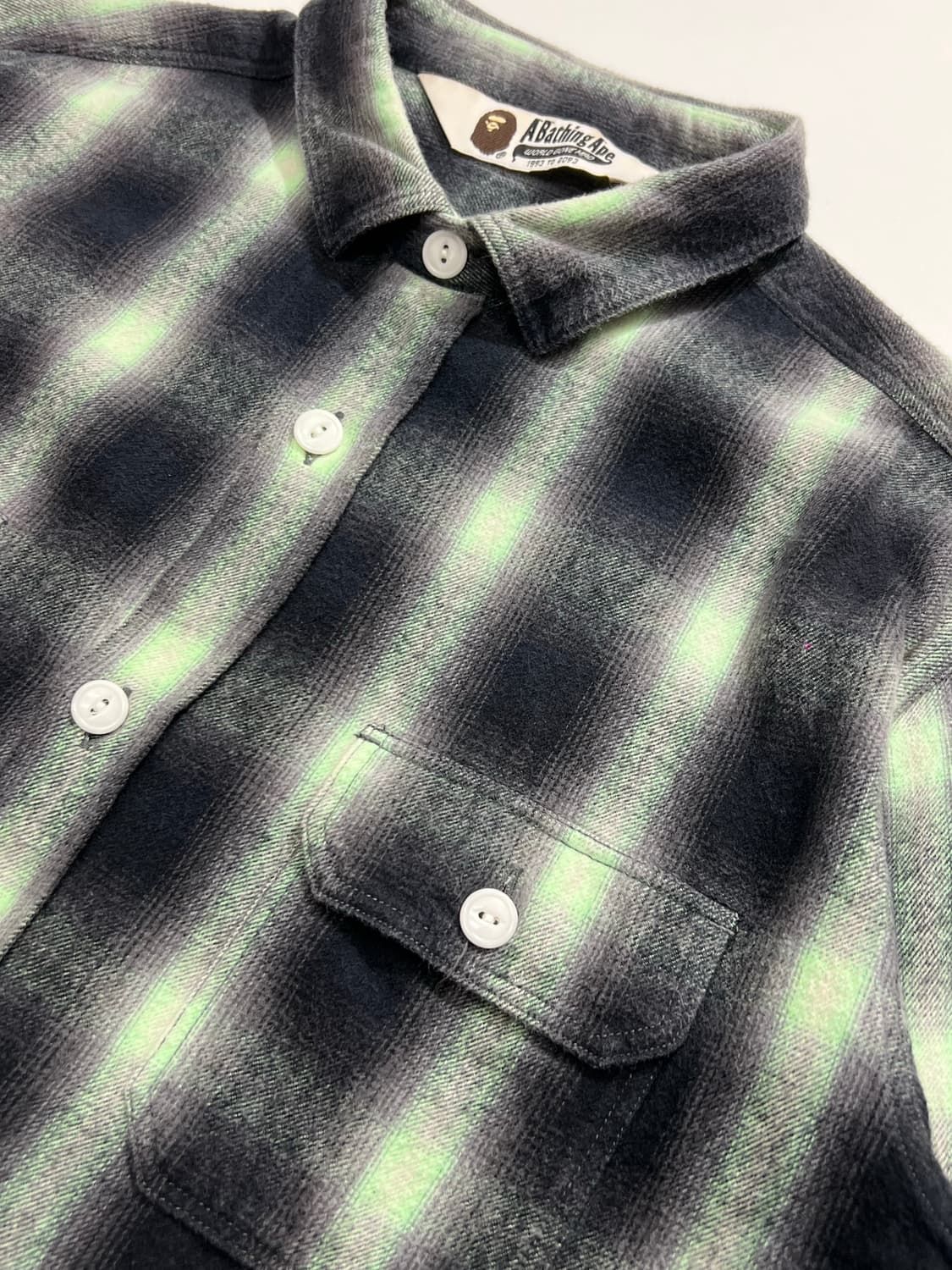 Bape Ombre Check Flannel Shirt 상품이미지4