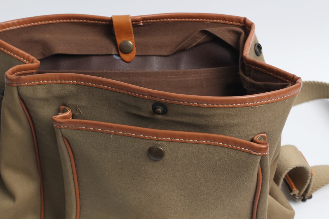 SAZABY'S Canvas Leather Trim Backpack MM 상품이미지3