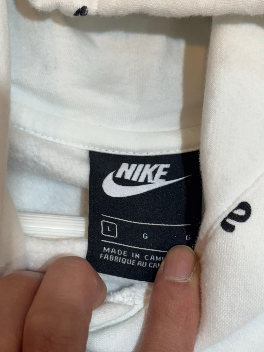 나이키 해외판 멀티로고 후드티 화이트 L 상품이미지6