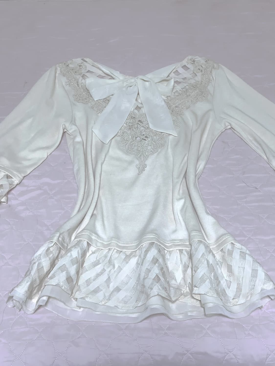 Axes Femme 엑시즈팜 레이스 리본 T 페어리달천모리라떼갸루히메갸루 상품이미지1