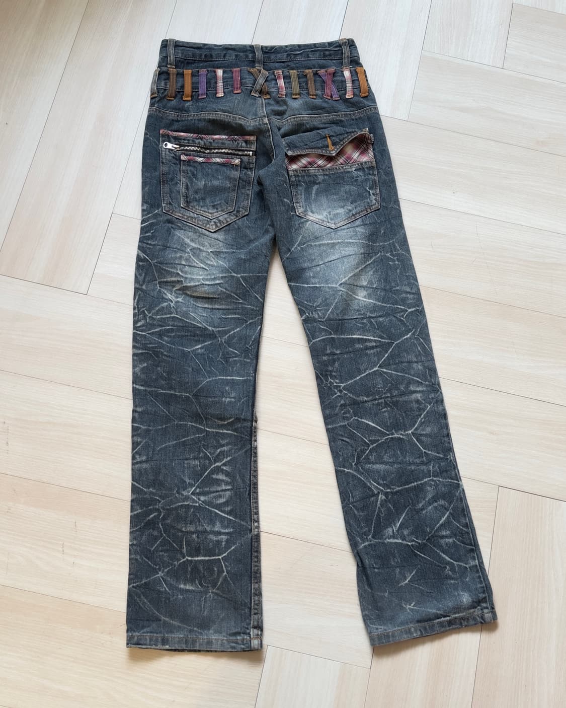 [NYLAUS] double-waist denim pants(check) 상품이미지8