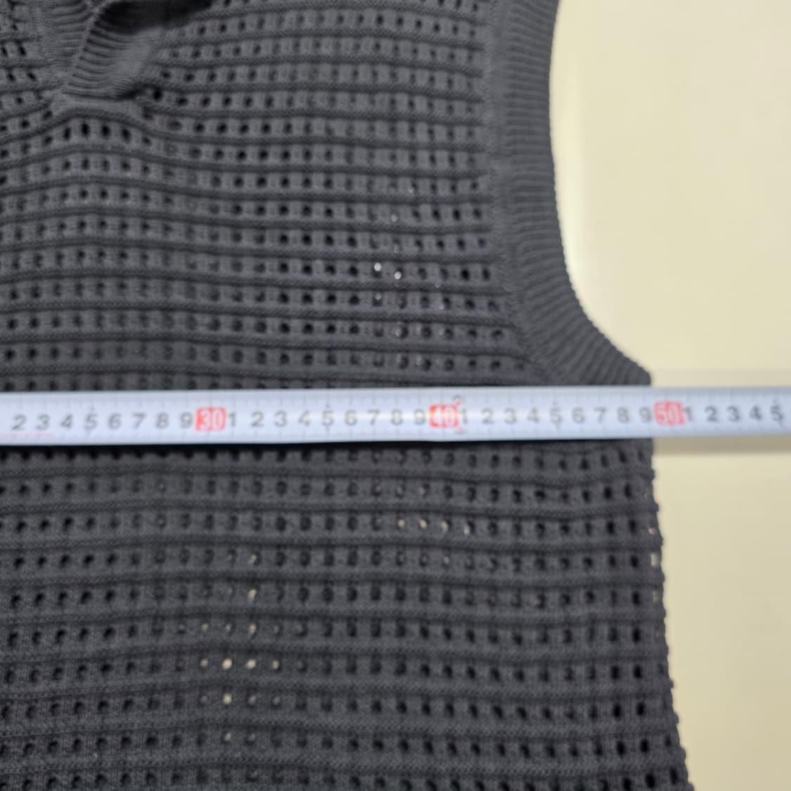 0034 커버낫 카라 니트 베스트 S 펀칭 니트 조끼 23년 여름 남녀공 상품이미지3