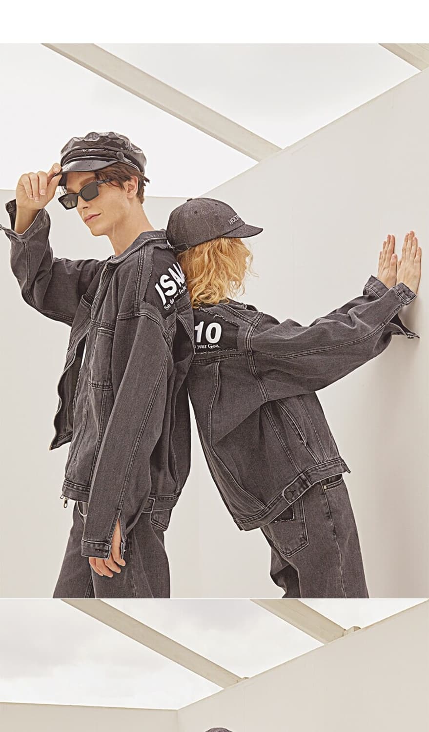 디자이너브랜드 홀리넘버세븐 블랙 데님 집업 자켓 상품이미지8