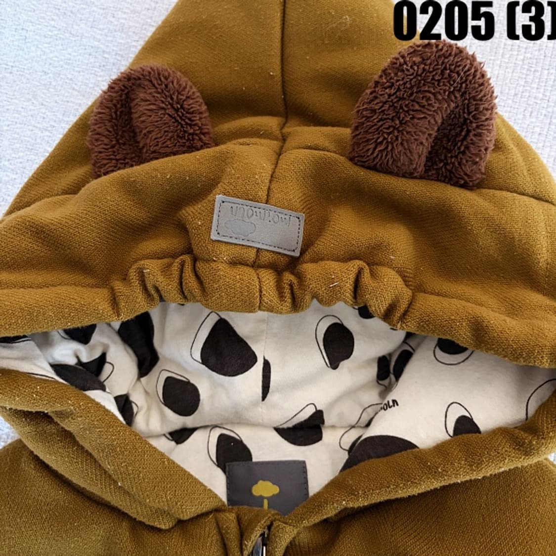 [120] 모이몰른 키즈 곰돌이 후드 도톰 조끼 베스트 0205(3) 상품이미지3