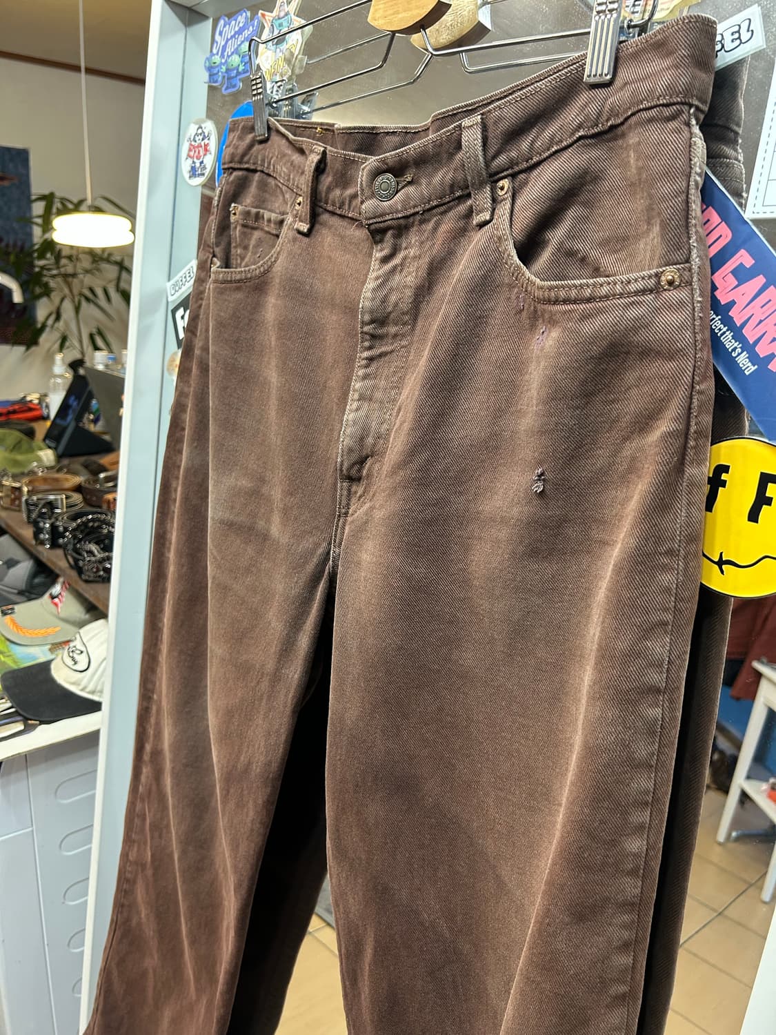 90’s USA 리바이스555 브라운컬러진 36in 상품이미지3