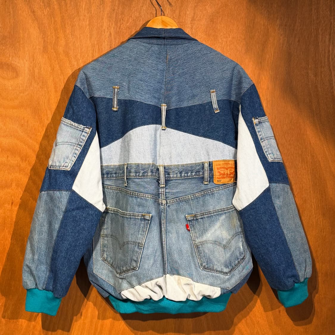 리바이스 데님 리메이크 패치워크 봄버 자켓 XL 상품이미지6