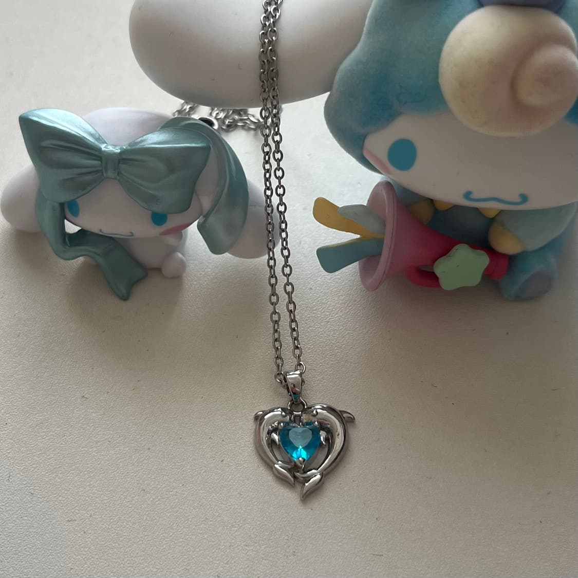 서브컬쳐 스카이블루 하트펜던트 목걸이 상품이미지1