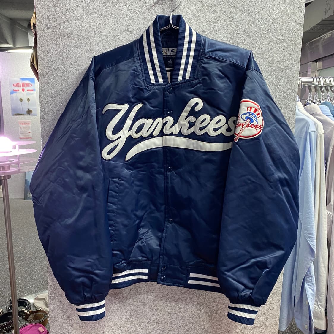 양키스 배스킷볼 네이비 바시티 자켓 b3388 상품이미지2