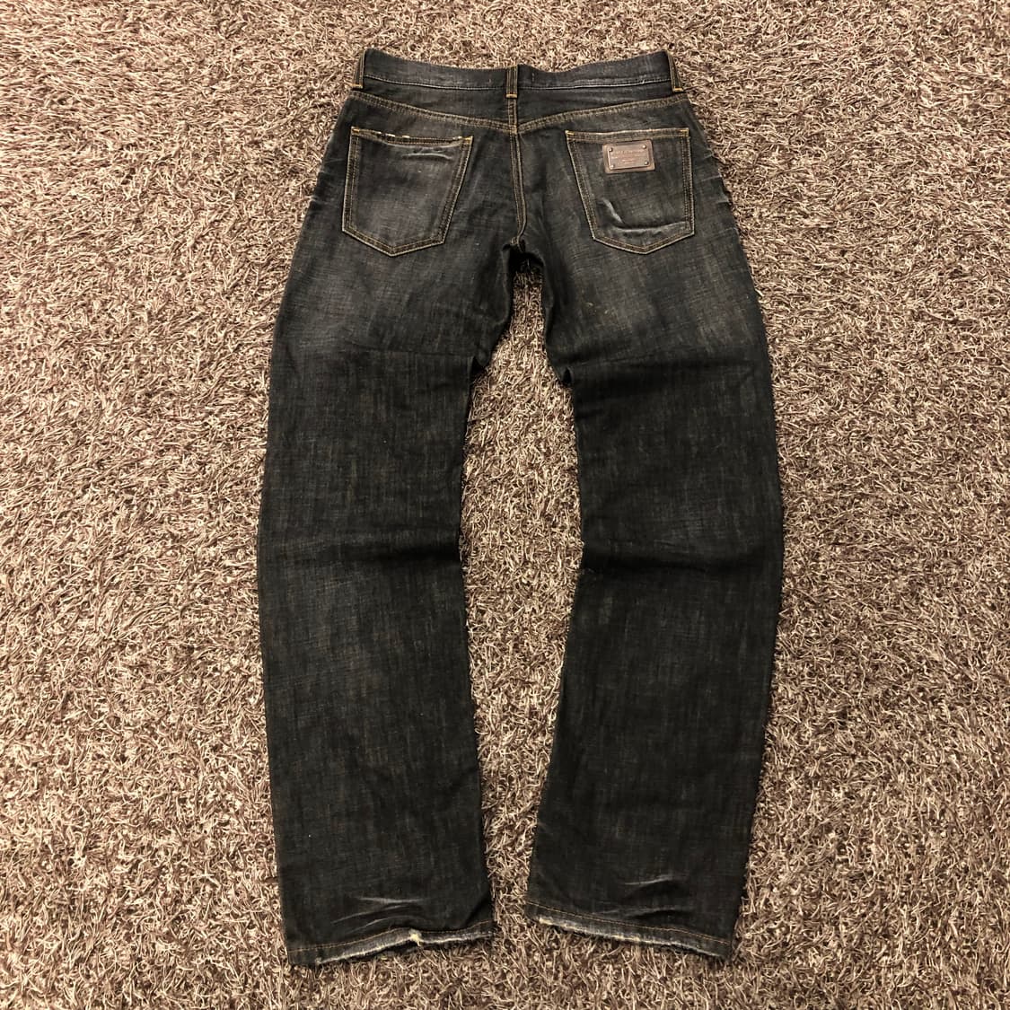 46 돌체앤가바나 아카이브 14 블랙 워싱 디스 데님 팬츠 상품이미지2