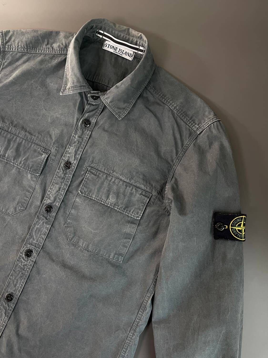 [S] 스톤 아일랜드 가먼트 다잉 코튼 버튼 셔츠 상품이미지3
