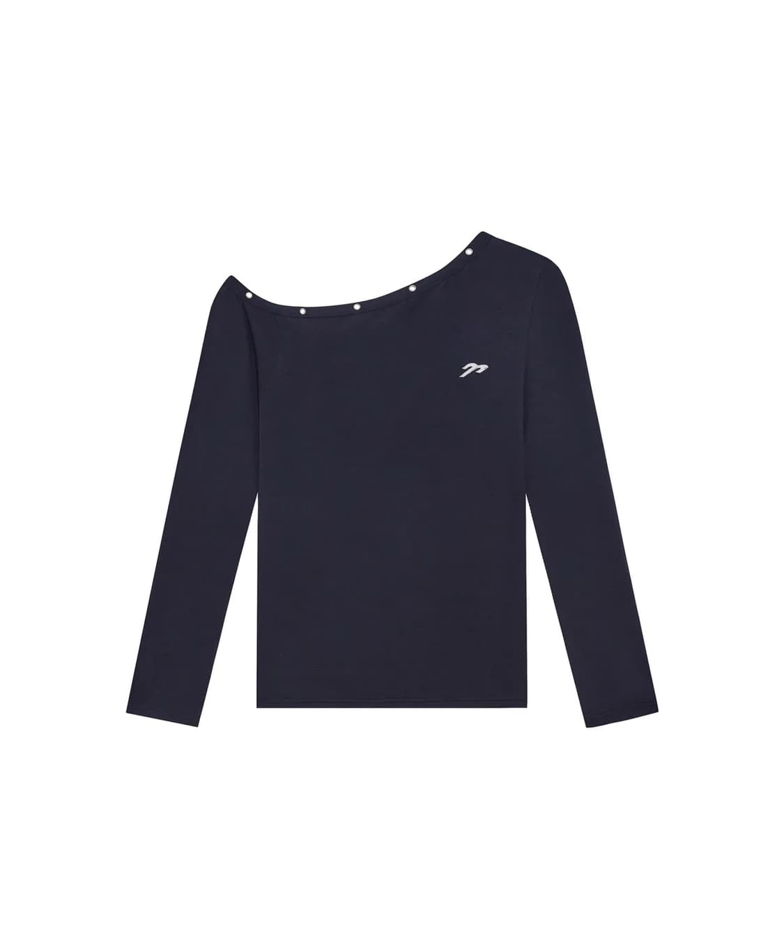 [원가 7.9] 송이송이X탄산마그네슘 원숄더 아일렛 롱슬리브 (네이비) 상품이미지2