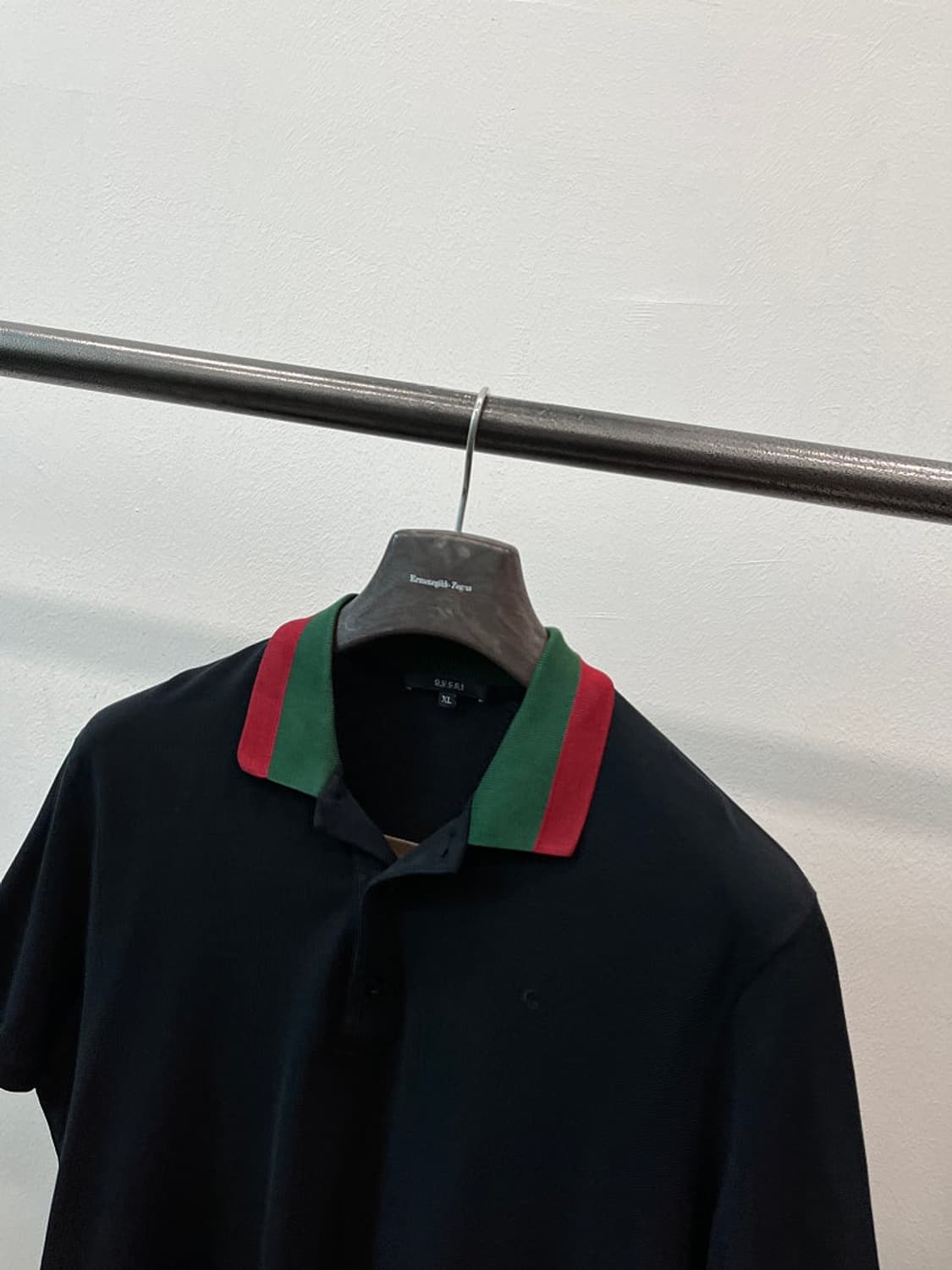 100-105) 구찌 카라 배색 카라티  상품이미지2