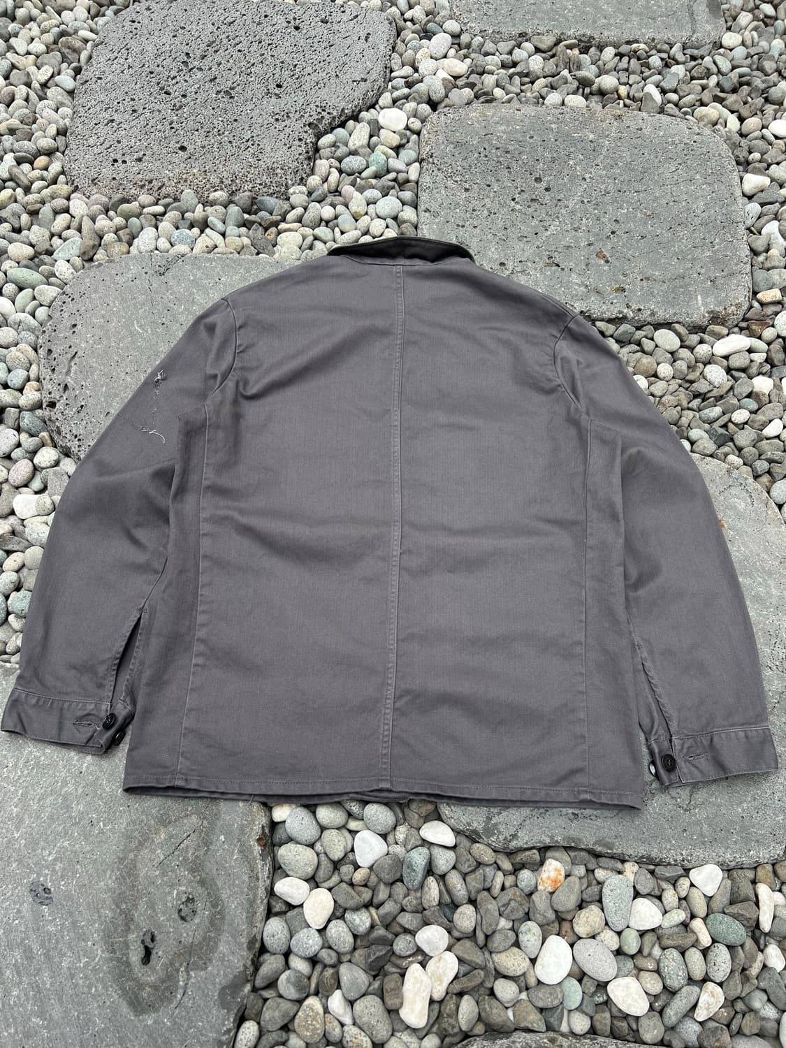 OLD VINTAGE DRAK GREY HBT 헤링본트윌코튼 워크자켓 상품이미지8