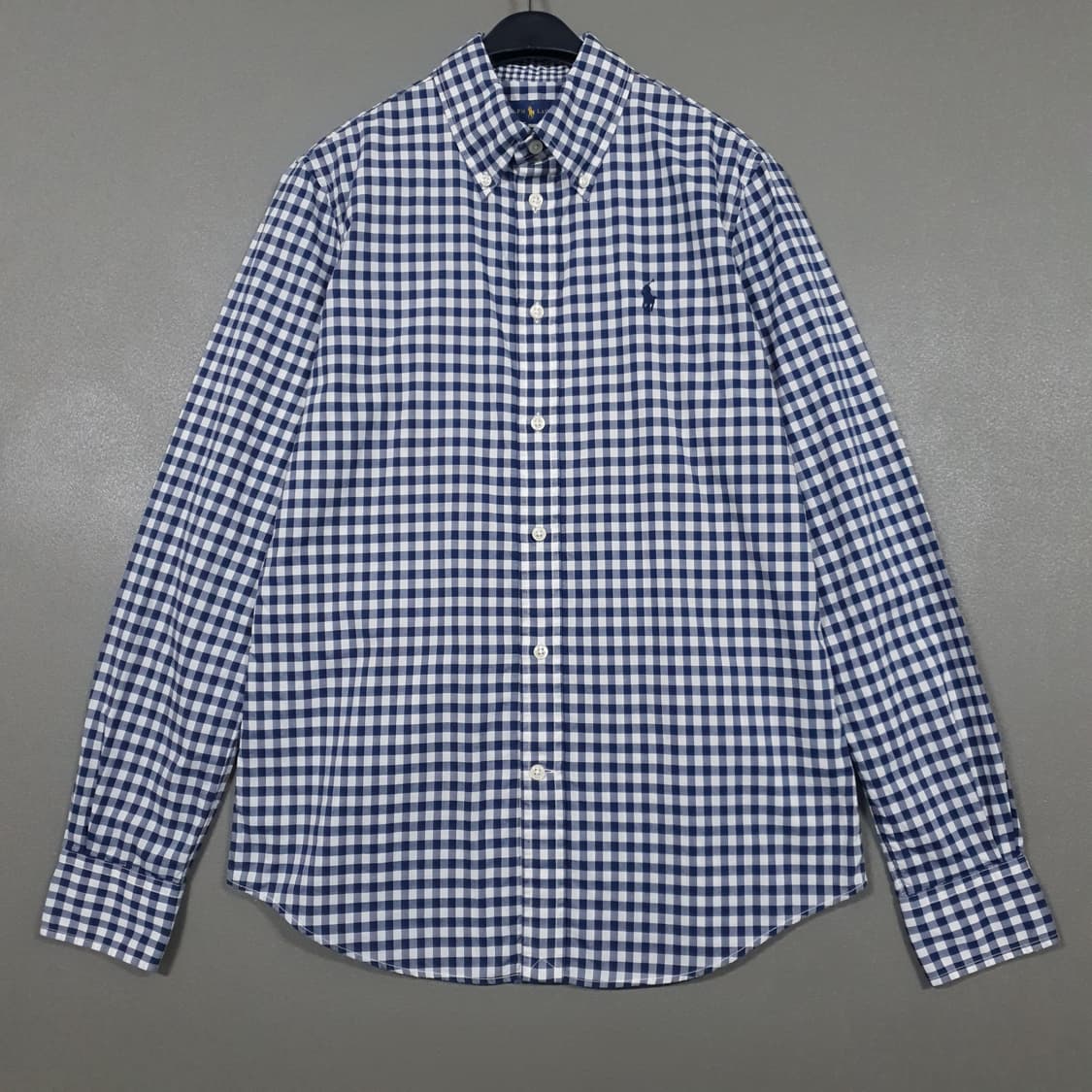 여성) 폴로 랄프로렌 포니 버튼다운 깅엄 옥스포드 체크 셔츠 남방 슬림핏 상품이미지1