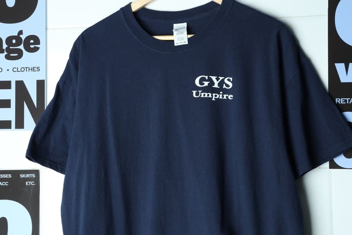 (XL-3XL) 길단 반팔 티셔츠 빅사이즈 USA 네이비-H30047 상품이미지3