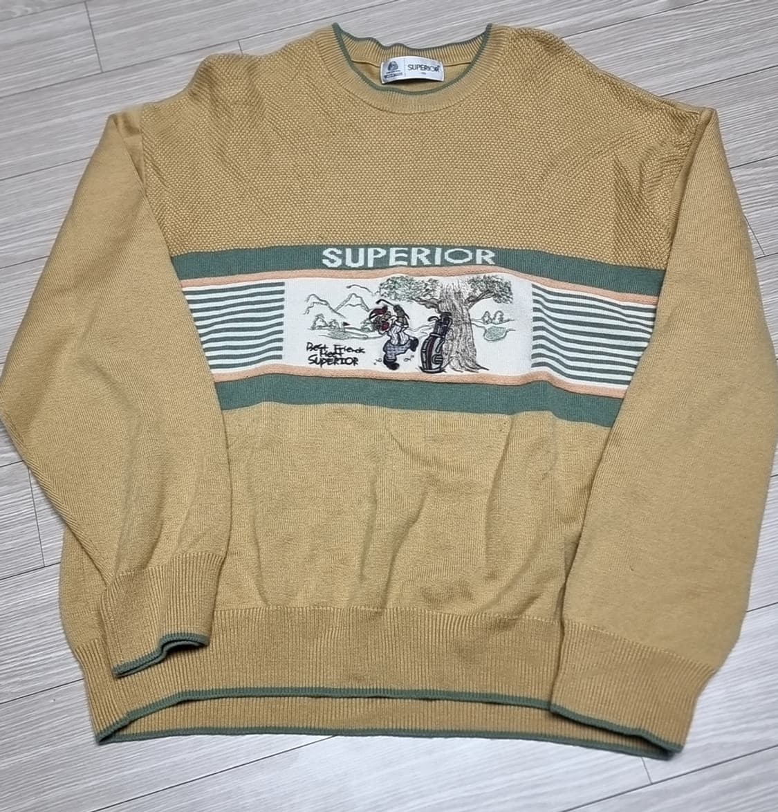 80s SUPERIOR 빈티지 골프 니트 스웨터(105) 상품이미지1