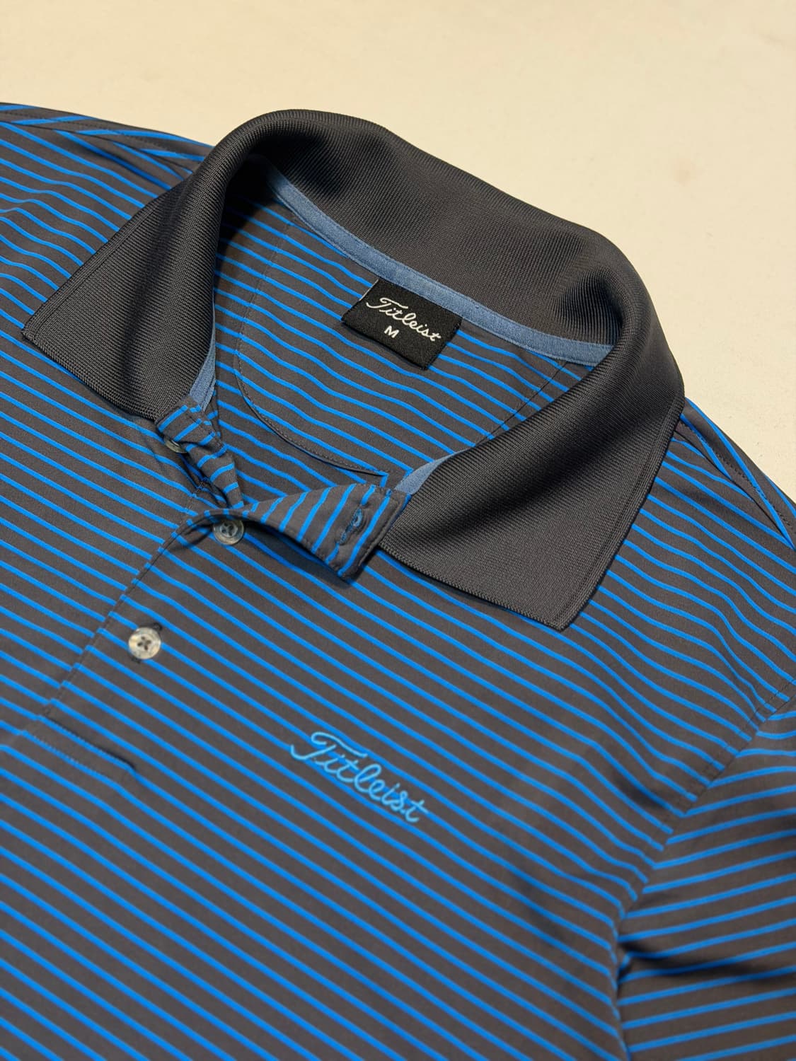 타이틀리스트 일본판 스트라이프 카라티 블루 상품이미지2