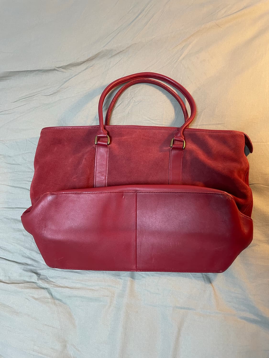 Vintage L.L. Bean Suede Leather Tote Bag 상품이미지3