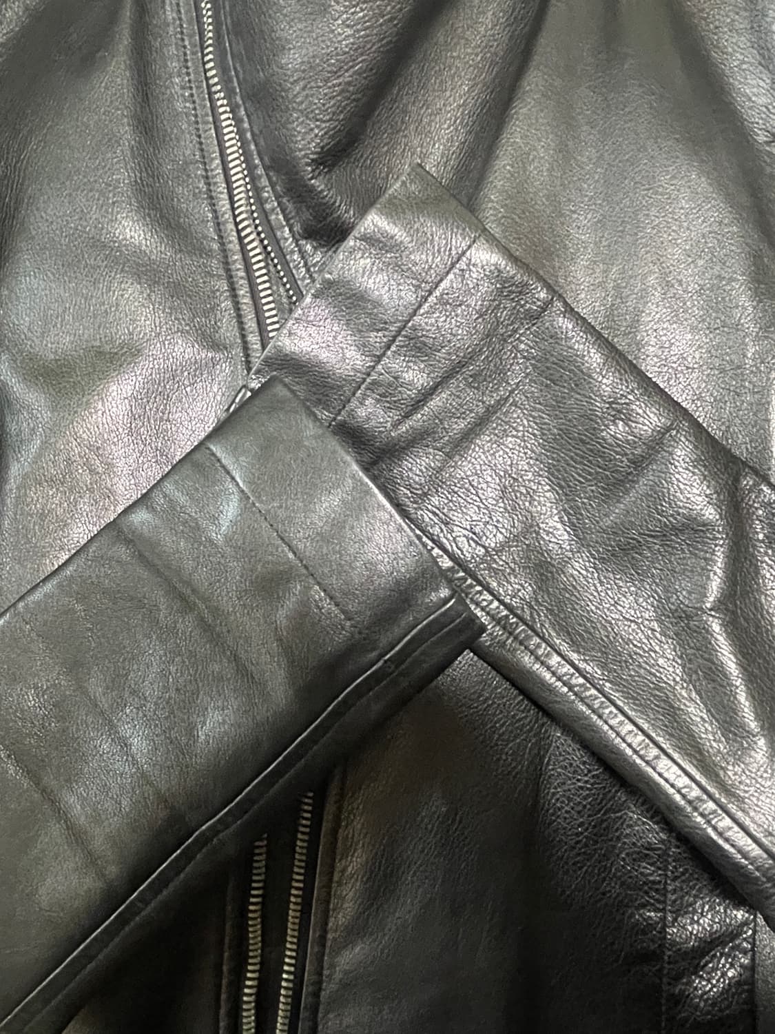 릭 오웬스 바우하우스 레더 자켓 상품이미지4