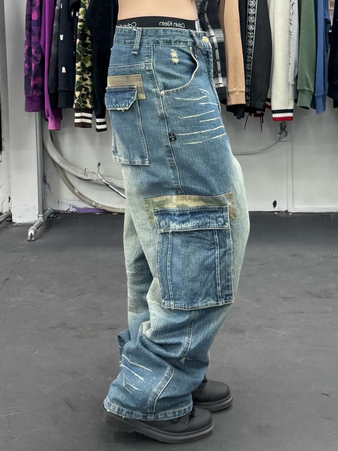 도그타운 카모 데님 카고팬츠 상품이미지2