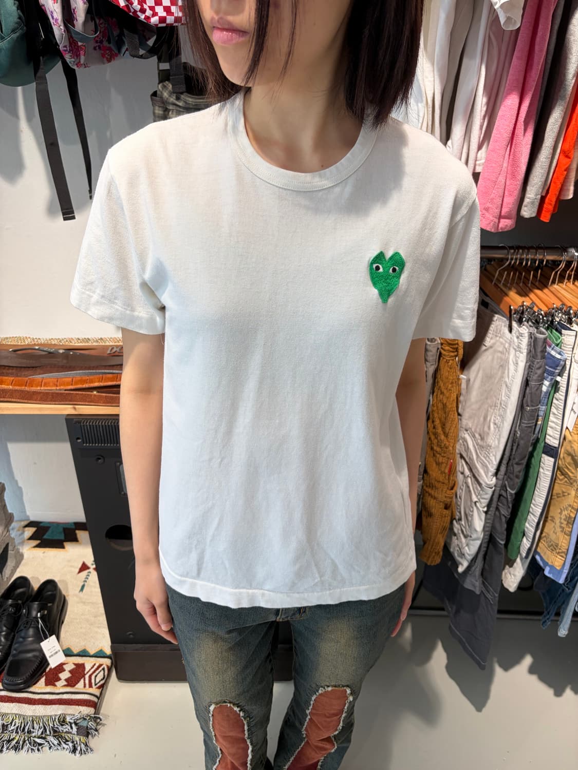 Comme des Garçons Play 하트 로고 반팔 티 상품이미지2