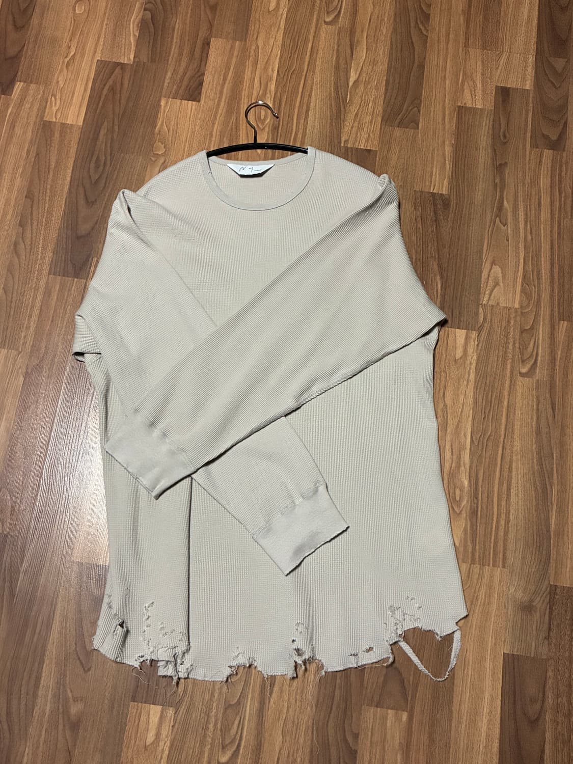 안셀름 25ss 와플 롱슬리브 1 ash beige 상품이미지1
