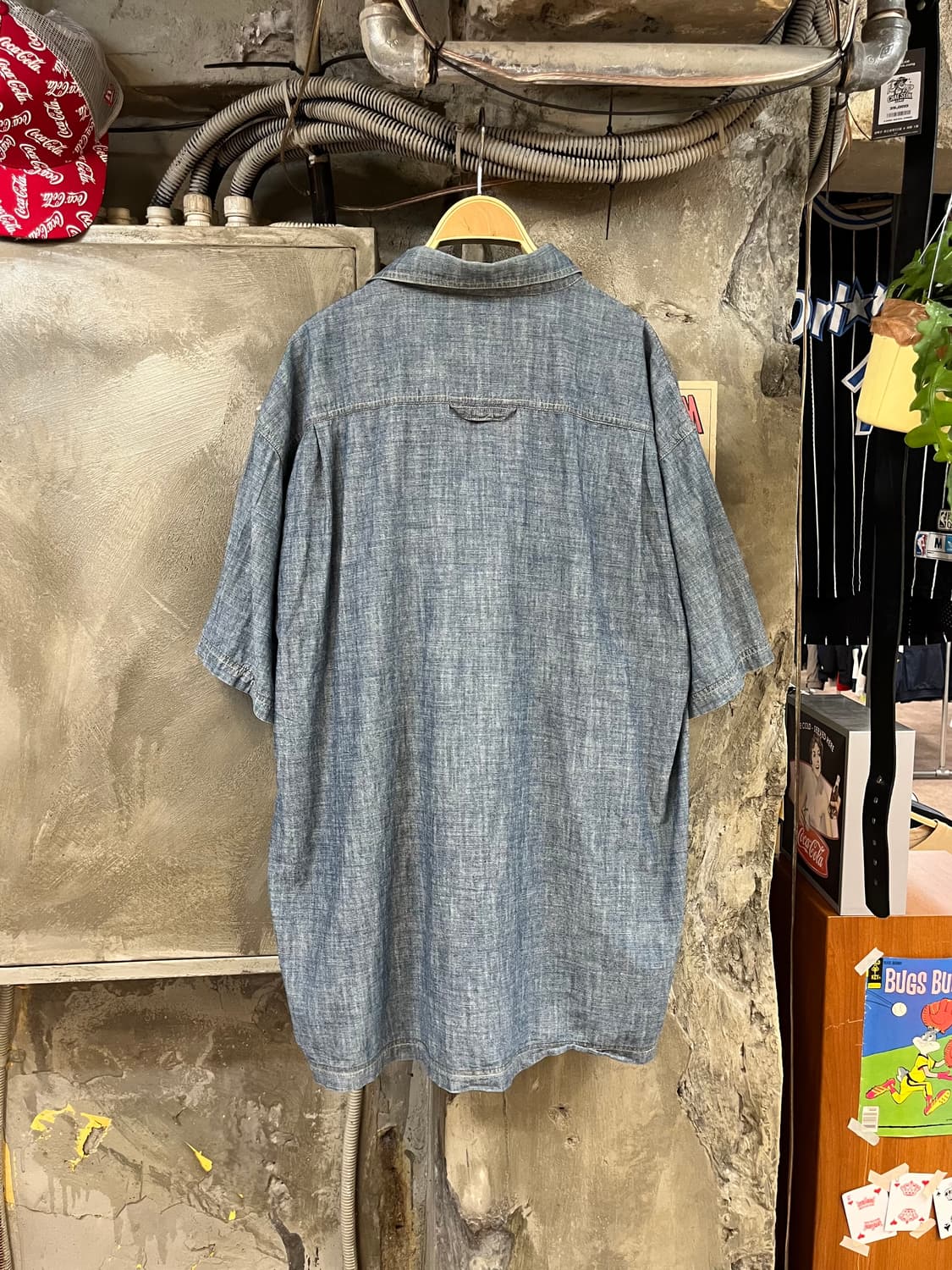 FUBU 데님 반팔 셔츠 2XL #csz413 상품이미지2